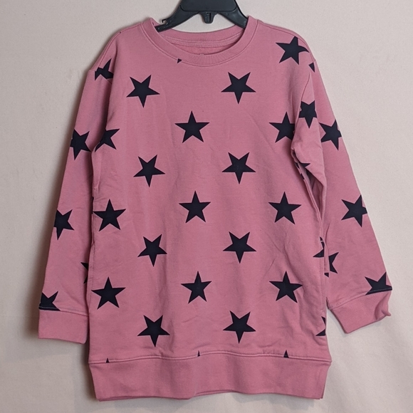 Primary Other - Primary Long Sleeve Pink Star Print Pullover Sweatshirt with Pockets size 6